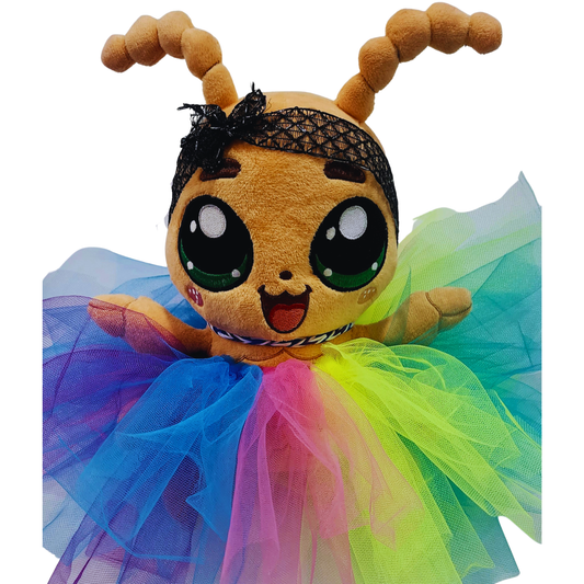 Lucy The Louse - Educational Toy (green or blue eyes) in Tutu Skirt